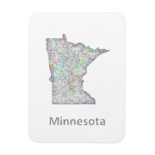 Minnesota-Karte Magnet