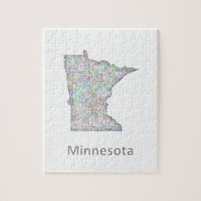 Minnesota-Karte Puzzle (Vertikal)