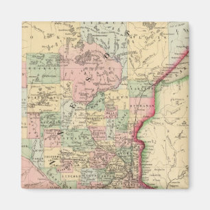 Minnesota Karte von Mitchell Magnet