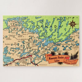 Minnesota Lakes 20x30 Map Jigsaw Puzzle