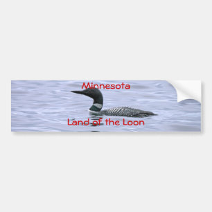 Minnesota-Land des Loon Autoaufkleber