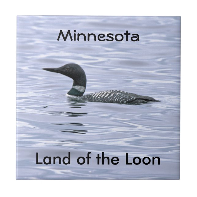 Minnesota-Land des Loon Fliese (Vorderseite)