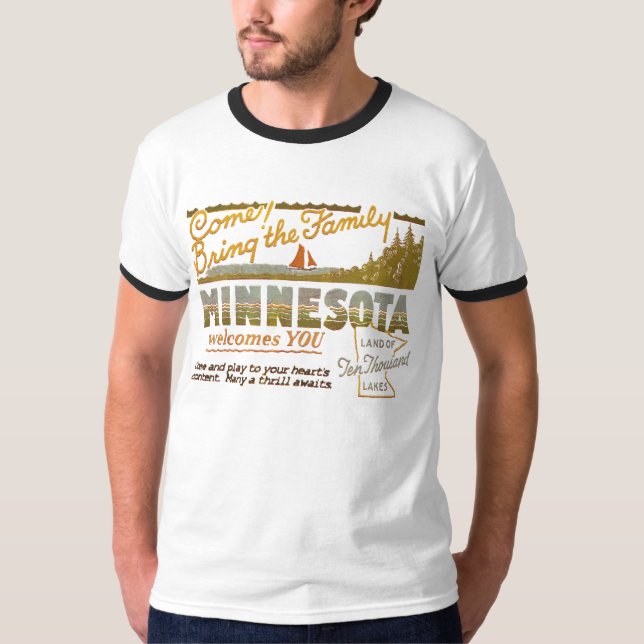Minnesota - Land von Ten Thousand Seen T-Shirt (Vorderseite)