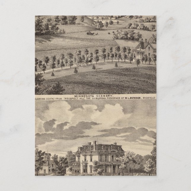 Minnesota-Landschaft im Tal des Toten Flusses Postkarte (Vorderseite)