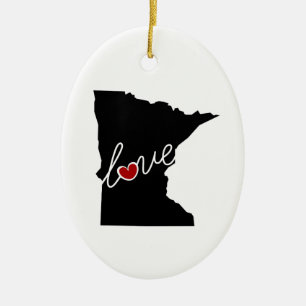 Minnesota-Liebe!  Geschenke für Mangan-Liebhaber Keramikornament