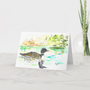 Minnesota Loon Faltkarte Karte