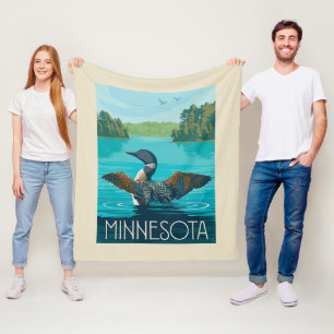 Minnesota Loon Fleecedecke