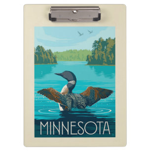 Minnesota   Loon Klemmbrett