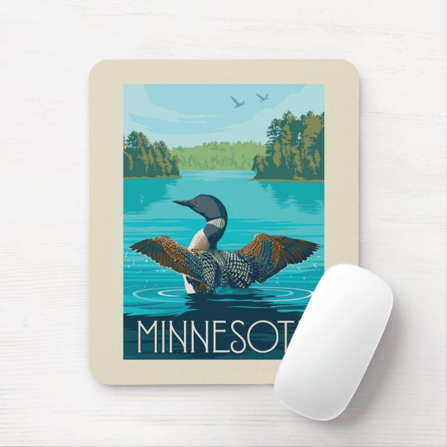 Minnesota | Loon Mousepad (Mit Mouse)