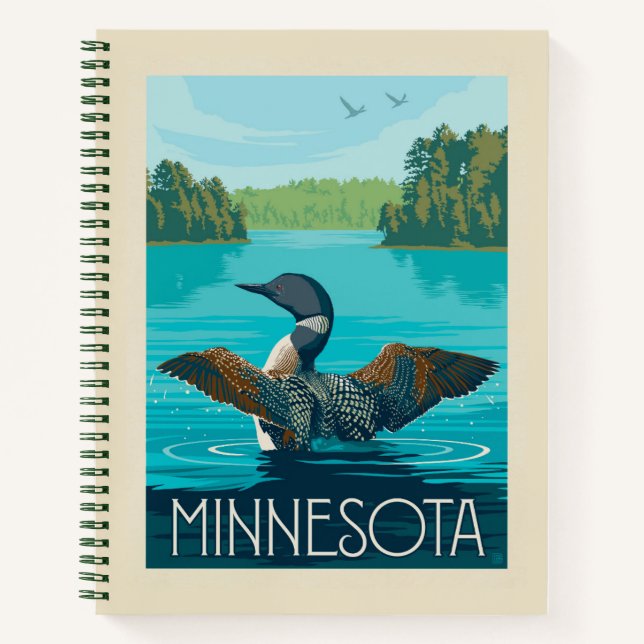 Minnesota | Loon Notizbuch (Vorderseite)
