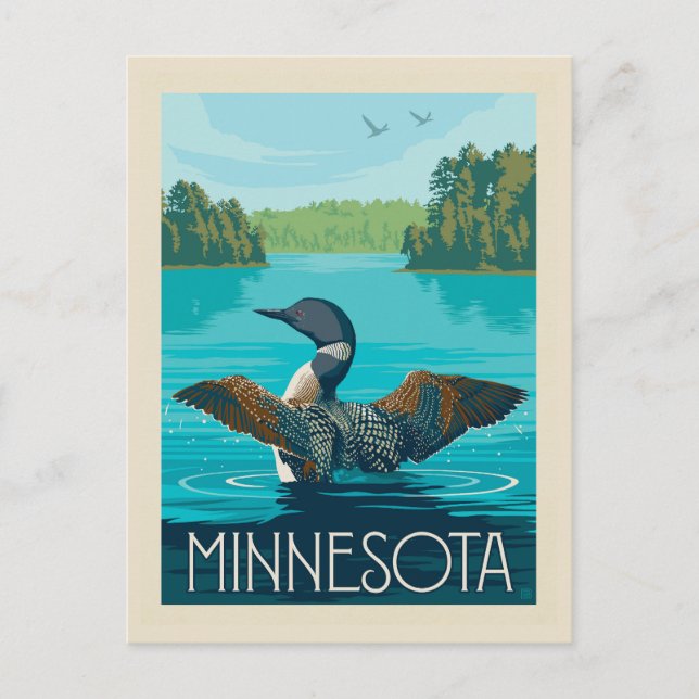Minnesota | Loon Postkarte (Vorderseite)