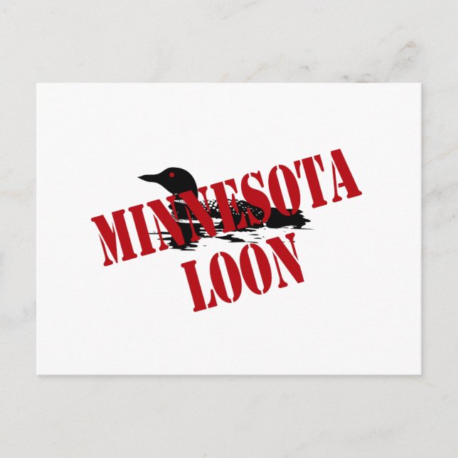 Minnesota Loon Postkarte (Vorderseite)