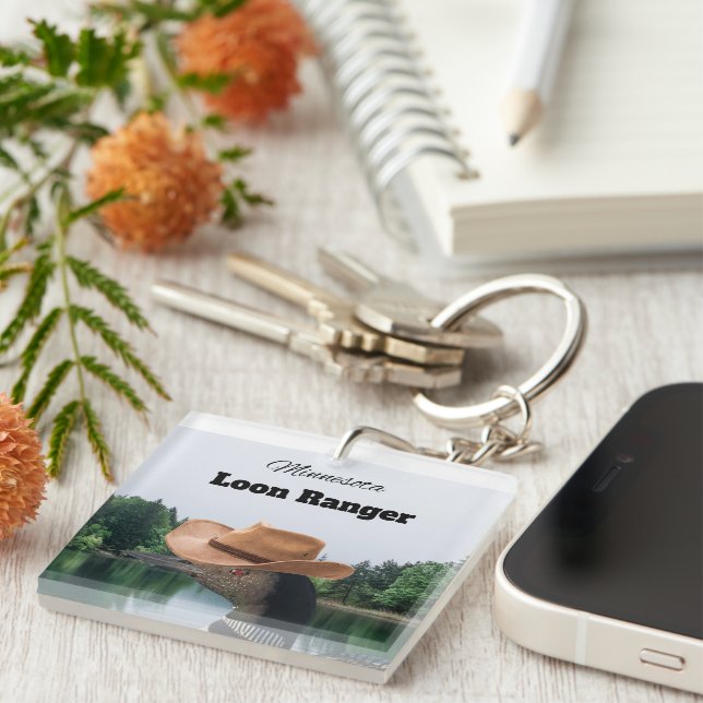 Minnesota Loon Ranger Acrylic Schlüsselanhänger (Vorderseite rechts)