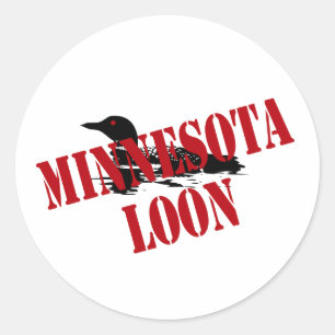 Minnesota Loon Runder Aufkleber