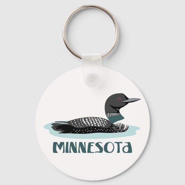 Minnesota Loon Schlüsselanhänger (Vorderseite)