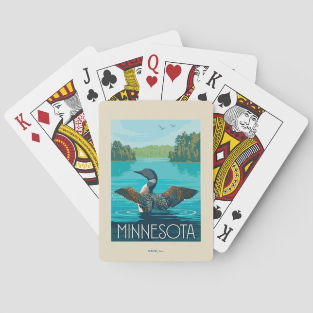 Minnesota | Loon Spielkarten (Rückseite)