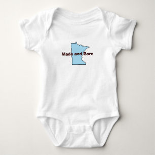 Minnesota Made and Born Baby T-Shirt Strampler