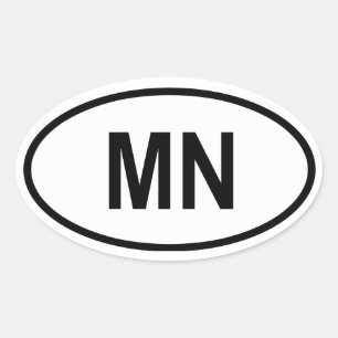 Minnesota "Mangan " Ovaler Aufkleber