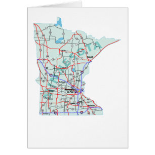 Minnesota Map Blank Card