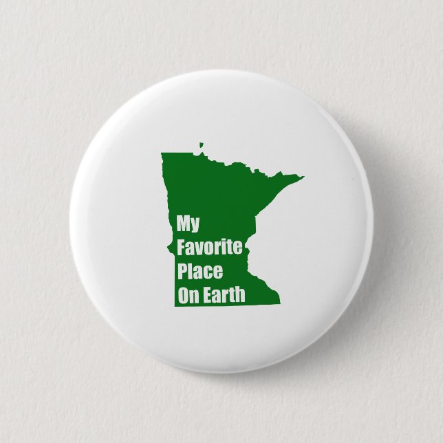 Minnesota mein Lieblingsplatz auf Erden Button (Vorderseite)