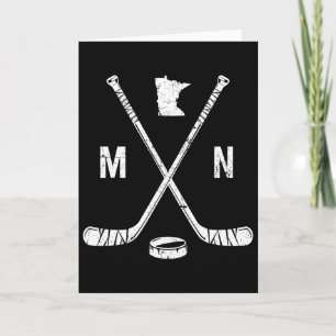 Minnesota Mn Eishockeyschläger Sportteam Fan Karte