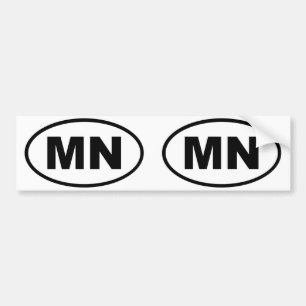 Minnesota MN oval Autoaufkleber