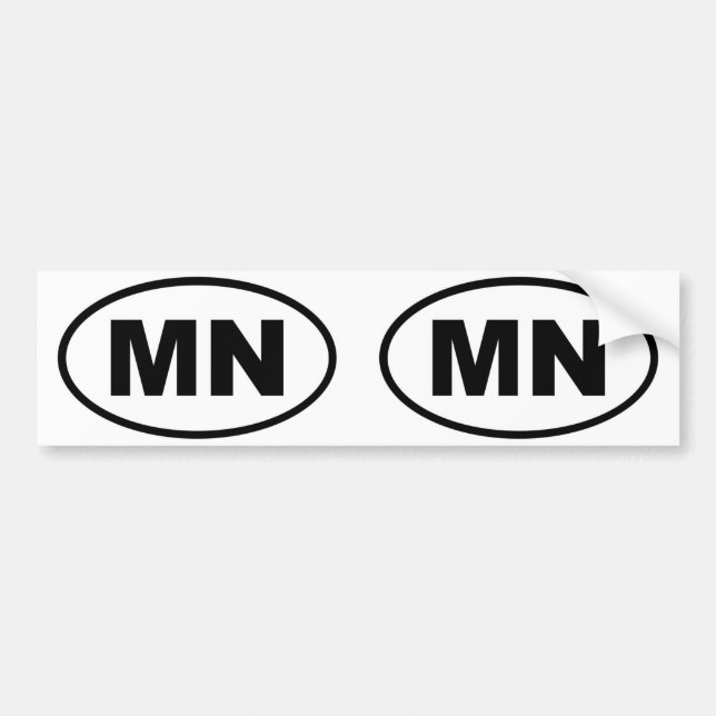 Minnesota MN oval Autoaufkleber (Vorne)