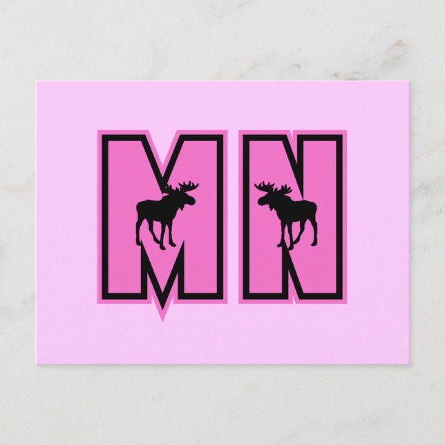 Minnesota Moose Postkarte (Vorderseite)