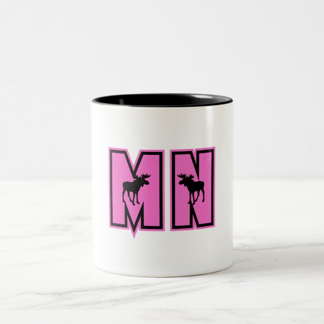 Minnesota Moose Zweifarbige Tasse (Mittel)