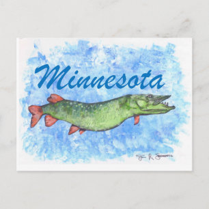 Minnesota Musky Postkarte