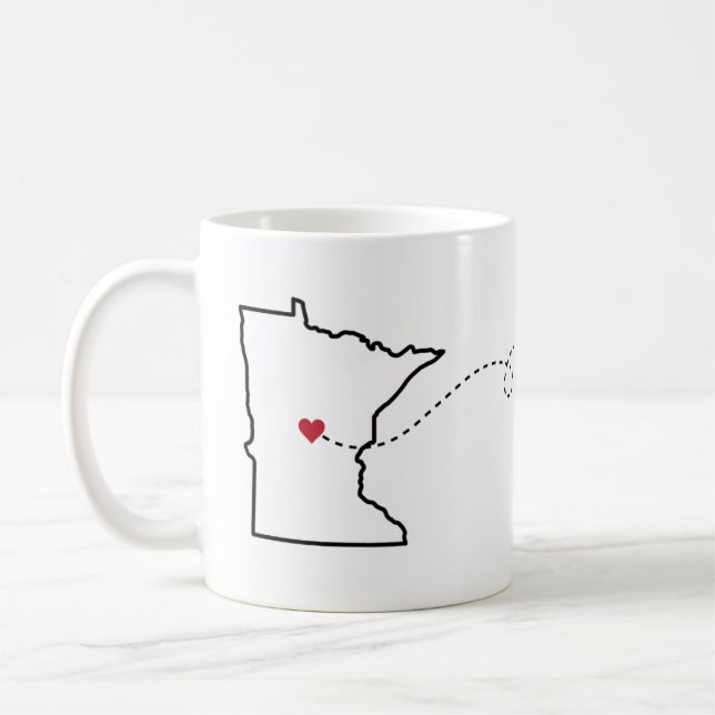 Minnesota nach Utah - Heart2Heart Coffee Tasse (Links)