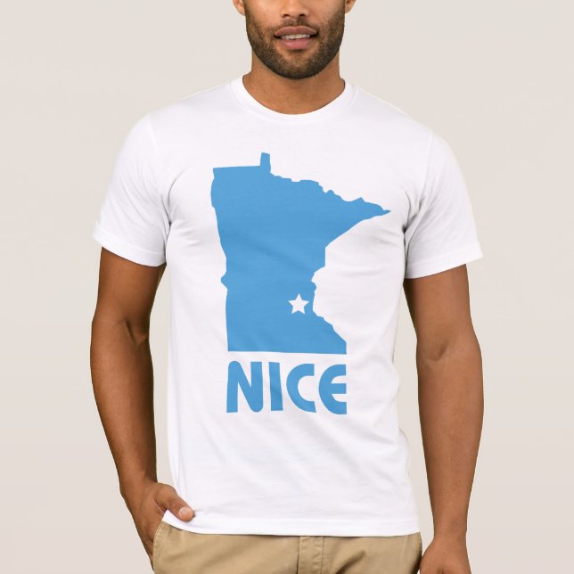 Minnesota Nice lustige Bella Leinwand Angepasst T T-Shirt (Vorderseite)