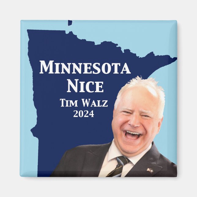 Minnesota Nice Tim Walz Magnet (Vorne)