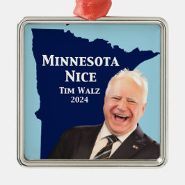 Minnesota Nice Tim Walz Ornament Aus Metall