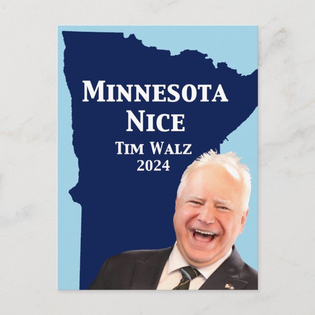 Minnesota Nice Tim Walz Postkarte (Vorderseite)