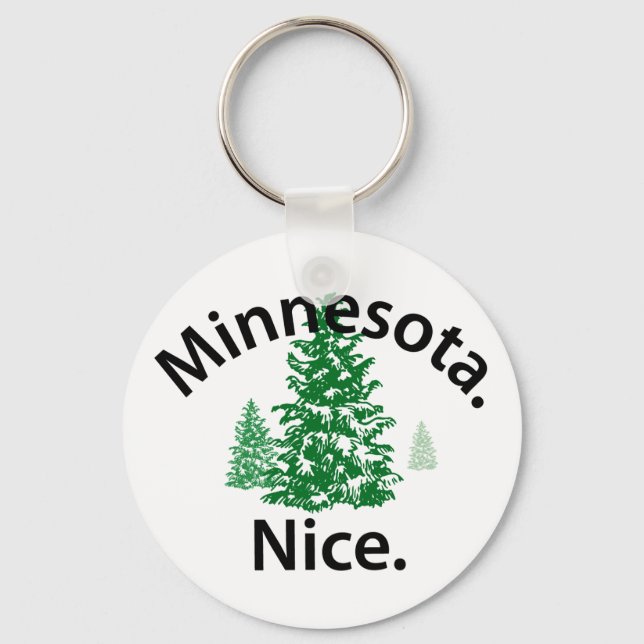 Minnesota Nice. Zeit! (schwarzer Text) Schlüsselanhänger (Vorderseite)