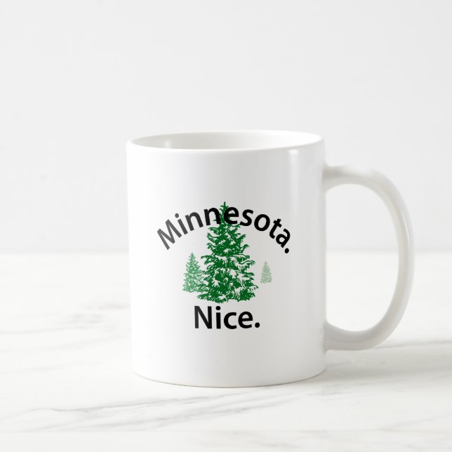 Minnesota Nice. Zeit! (schwarzer Text) Tasse (Rechts)
