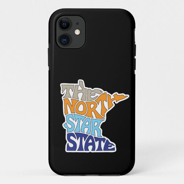 Minnesota Nickname Word Art Case-Mate iPhone Hülle (Rückseite)