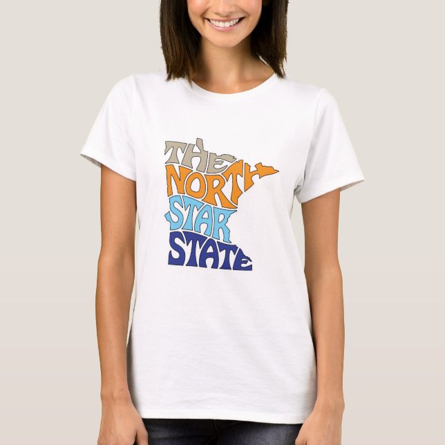 Minnesota Nickname Word Art T-Shirt (Vorderseite)
