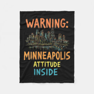 Minnesota Night Skyline V Fleecedecke