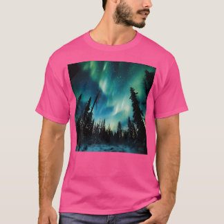 Minnesota Northern Lights Family Winter Camping Tr T-Shirt