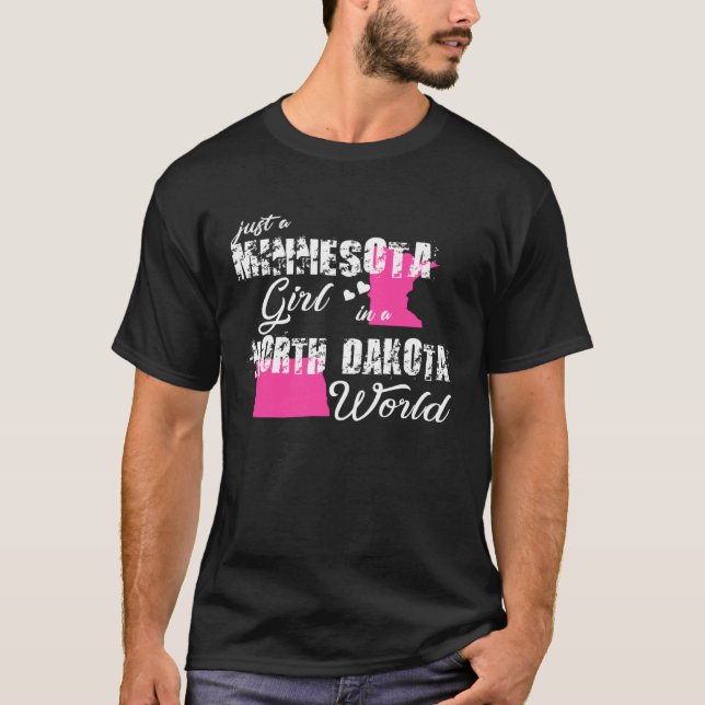 Minnesota Nur ein Minnesota-Mädchen in einer North T-Shirt (Vorderseite)