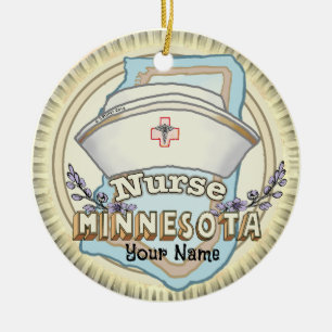Minnesota Nurse Keramik Ornament