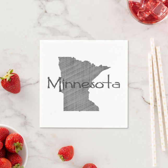 Minnesota Old Gray Chalkboard Minnesotan Party Serviette (Beispiel)