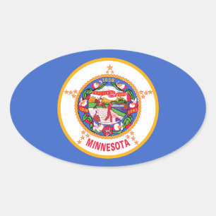 Minnesota Ovaler Aufkleber