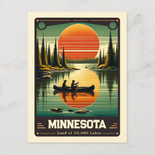 Minnesota Patriotischer Geist Vintage Postkarte