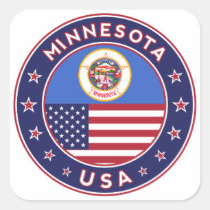 Minnesota, phone heiraten zu sticker, bag, clock, quadratischer aufkleber
