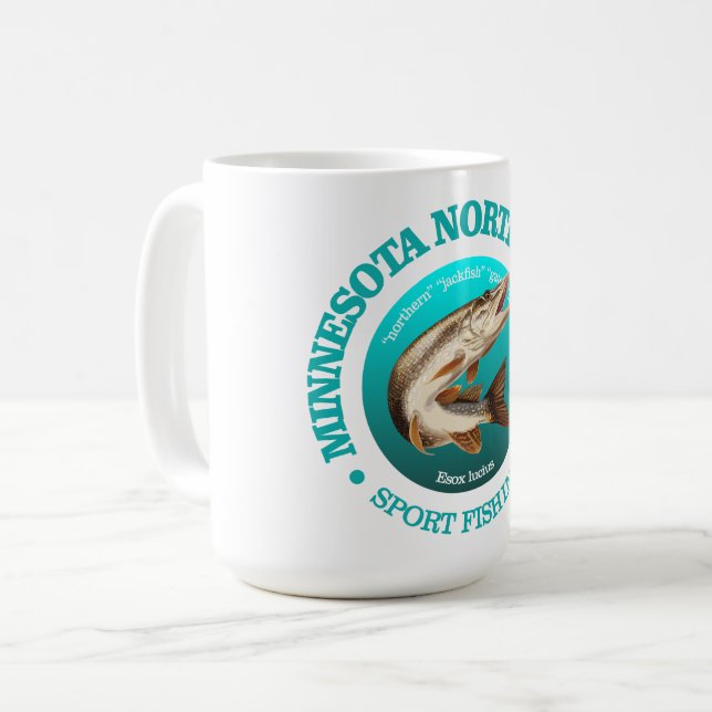 Minnesota Pike Fishing Kaffeetasse (Vorderseite Links)