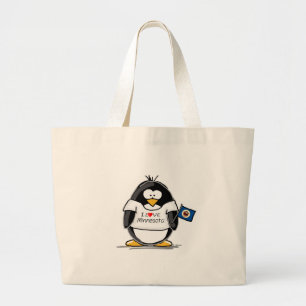 Minnesota-Pinguin Jumbo Stoffbeutel