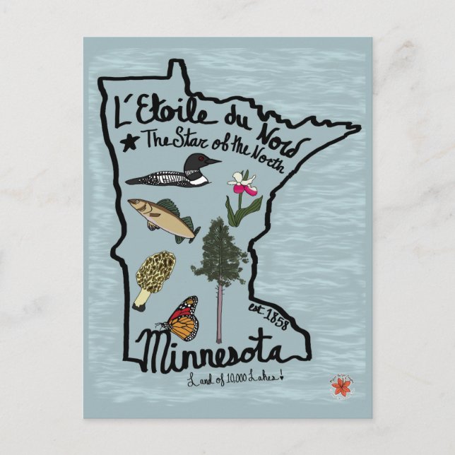 Minnesota Postkarte (Vorderseite)